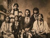 Chief Joseph and family, circa 1880. (Click on image for longer description.)
