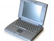 A PowerBook 540c, Apple's high-end 1994 laptop Macintosh.