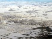 Aerial View of the city of Grande Prairie, Alberta, Canada