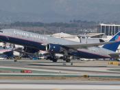 UAL 777-200 N224UA departing LAX