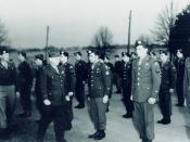General William J. Donovan reviews the Operational Groups (OGs) at Area F, the Congressional Country Club in Bethesda, Maryland, prior to their departure for China.