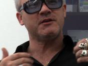 English artist Damien Hirst. Still image from the 2010 documentary 
