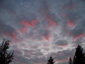 Clouds at sunset in Lynnwood, Washington.