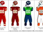 Rarely used or yet to be revealed sports uniforms of the National Football League. Trademark of the NFL Players Association.