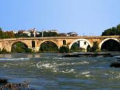 English: Side view of Ponte Milvio, Rome.
