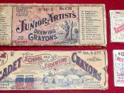 English: Original B.B. crayon boxes from the collection of Ed Welter