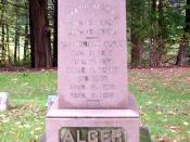 English: Grave of American author Horatio Alger, Jr. and members of his family, located in Natick, Massachusetts.