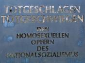 English: Homosexual Memorial at Sachsenhausen. Wall memorial. 