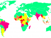 World distribution of leprosy, 2003.