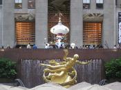Murakami at Rockefeller Center 04: Buddhism vs. Greek mythology