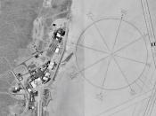 The world's largest compass rose is painted on the lake bed beside NASA's Dryden Flight Research Center.