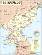 An enlargeable map of the Democratic People's Republic of Korea