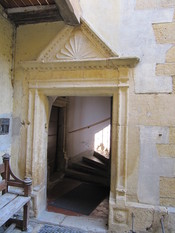 Inner door and stairs of Pontet mansion, Colombier