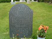 English: Image: Headstone of John Betjeman, English poet. Location: St Enodoc's Church, Trebetherick, Cornwall, England Photograph taken by User: Tom Oates in September 2007. Required attribution is: Photo by Tom Oates. Category:Cornwall Category:John Bet