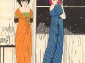 Illustration of two Paul Poiret dresses