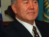 English: The president of Kazakhstan, Nursultan Nazarbayev during a visit to the USA, 1997.