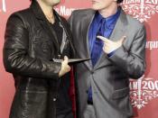 American film directors Robert Rodriguez and Quentin Tarantino. Taken at the 2007 Scream Awards