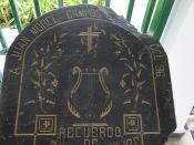 DSC00195A - Headstone of Juan Morel Campos at the Panteon Nacional in Barrio Segundo, Ponce, PR