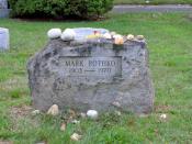 English: Artist 's grave at East Marion Cemetery, East Marion, NY.