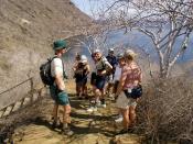 English: Hiking up Tagus Cove on Isabela Island in the Galapagos Islands.