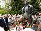 Some 1,000 people gather at Tito's statue in Sarajevo during a ceremony in 2006 commemorating the 26th anniversary of his death.