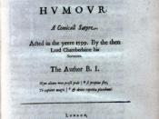 English: Title page of Every Man out of His Humour