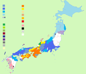 Zones map of Japanese pitch accent(without description)