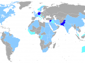 Map showing destination countries of refugees /asylum seekers (= people fleeing abroad) in 2007