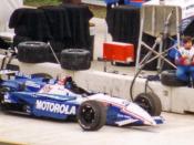 Michael Andretti and his Team Motorola car