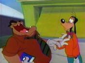Pete and Goofy, from a Goof Troop episode, 