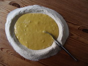 Preparation of pasta: durum wheat and eggs