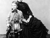 Franklin Delano Roosevelt with his mother Sara, 1887