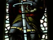English: Wallace Monument, Stirling, Scotland - stained glass window, William Wallace Nederlands: Wallace Monument, Stirling, Schotland - gebrandschilderd raam, William Wallace