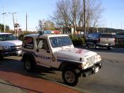 A WVPD vehicle, outfitted for the D.A.R.E. program.