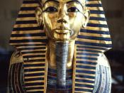 Golden funeral mask of king Tutankhamun