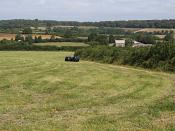 English: The Countryside around Coombe Farm. A landscape of mixed arable and pastoral farming.