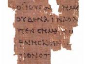 The recto of Rylands Library Papyrus P52 from the Gospel of John.