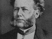 Portrait of a younger Henrik Ibsen, one of the first playwrights to adapt domestic drama into his works.
