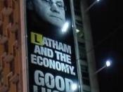 The Liberal-National coalition focused heavily on Latham's inexperience during the campaign (in Australia, yellow 