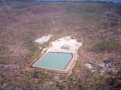 Aerial view of the Ranger 3 Uranium mining site at the Ranger Uranium Mine in Kakadu National Park en