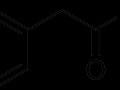 chemical structure of 2-phenylacetic acid created with ChemDraw
