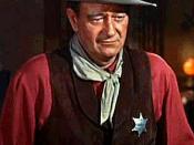 Cropped screenshot of John Wayne and Angie Dickinson from the trailer for the film Rio Bravo