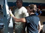 English: Camp Darby's Sports and Fitness Center helps service members stay healthy and in shape at their bi-annual Health and Wellness Fair Sept. 18. The center was recently named Best Sports and Fitness Center for a small garrison in Europe.