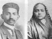 Gandhi and his wife Kasturbhai, 1902.