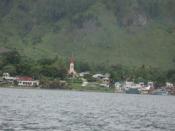 English: Toba Lake Villages Samosir island