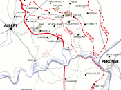 Progress of the Battle of the Somme between 1 July and 18 November