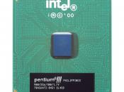 English: CPU Intel Pentium III Coppermine.