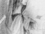 Portrait in pencil of Anne by her sister Charlotte.