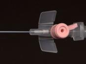 Intravenous cannula of brand Venflon (manufactured by BD / Becton Dickinson Infusion Therapy AB). 20G (1.0 x 32 mm). Sold in the UK. Photo by me. Photo taken in 2006.