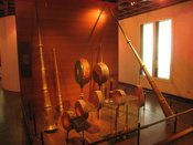 Wind instruments in the Musical Instrument Museum, Brussels, Belgium.